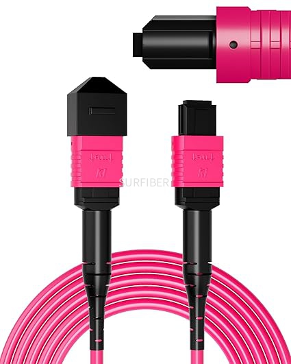 MPO/MTP Patch Cord Cable, 12 Core, Multimode OM4 LSZH,  Female or Male, Type A B C, IL≤0.35dB