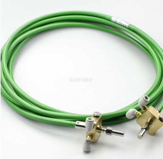 High Power D80 Sapphire Protection Head Fiber Optic Patch Cord for YAG Laser Welding/Cutting Systems 1000W Rated SURFIBER