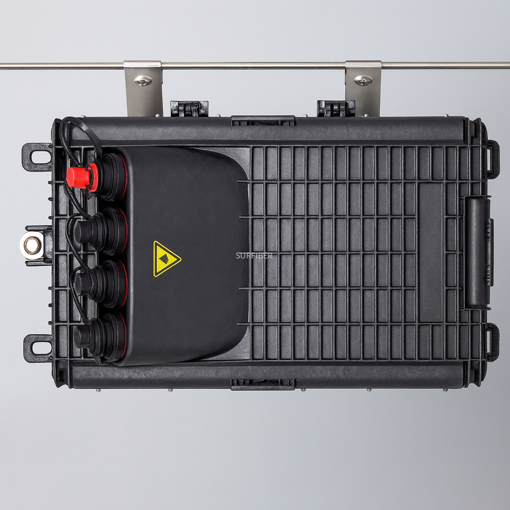 Outdoor Waterproof Fiber Distribution Box Wall-Mount Pole-Mount Aerial Installation, Compatible with Huawei, Corning, YOFC