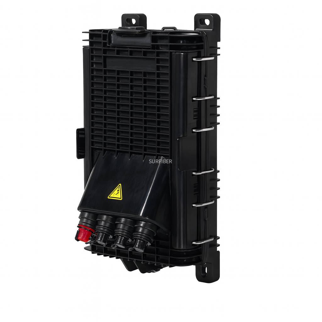 Outdoor Waterproof Fiber Distribution Box Wall-Mount Pole-Mount Aerial Installation, Compatible with Huawei, Corning, YOFC