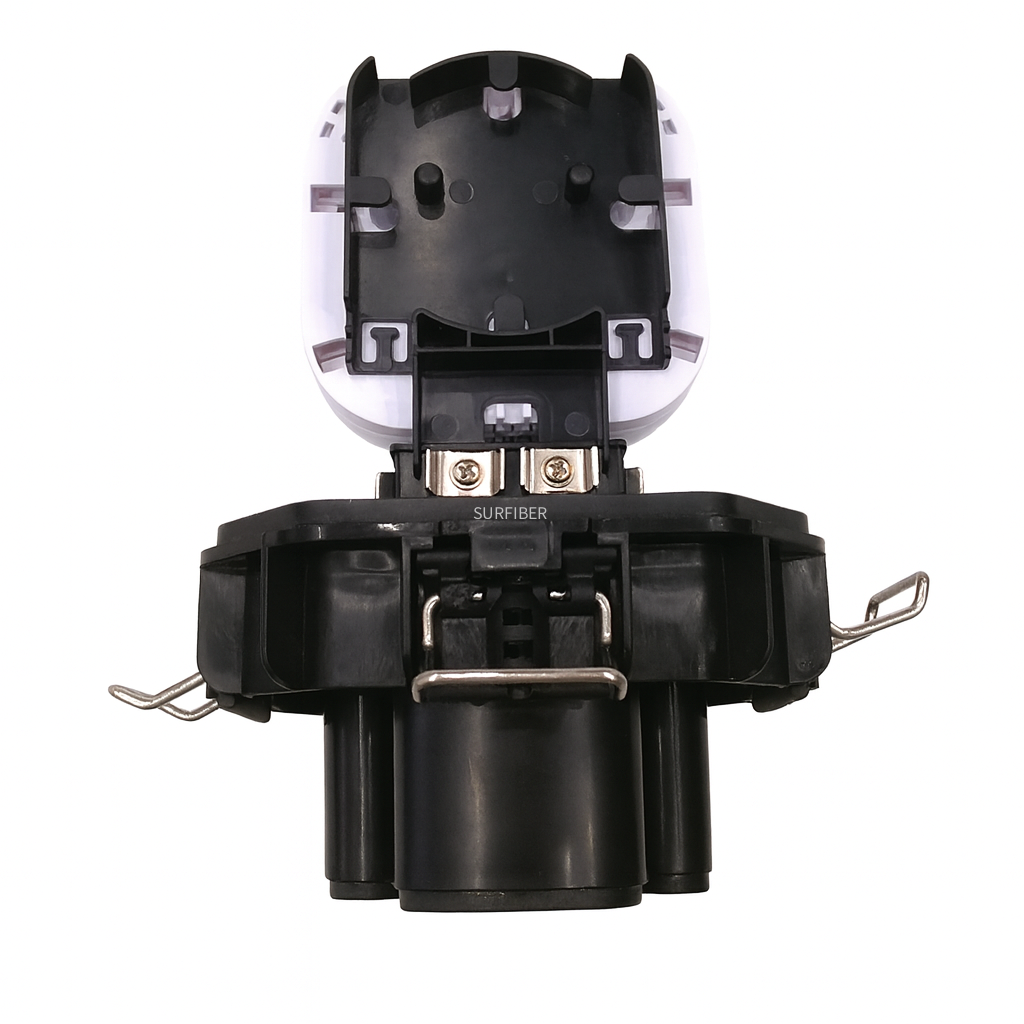 Mini Dome Fiber Optic Splice Closure, 1 Oval & 3 Round Ports, 48 Cores, IP68 Waterproof, for Aerial, Wall, and Duct Installation