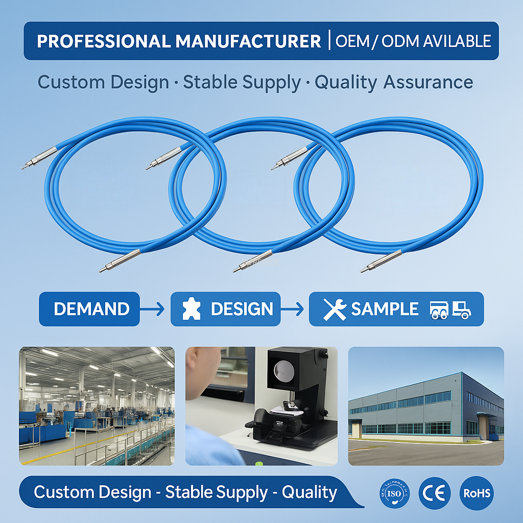 Laser Optical Fiber Probe Bundle | 2-Core to 18+1 Quartz Fiber | Y-Type Multi-Core Design | OEM ODM Custom Laser Fiber Cable