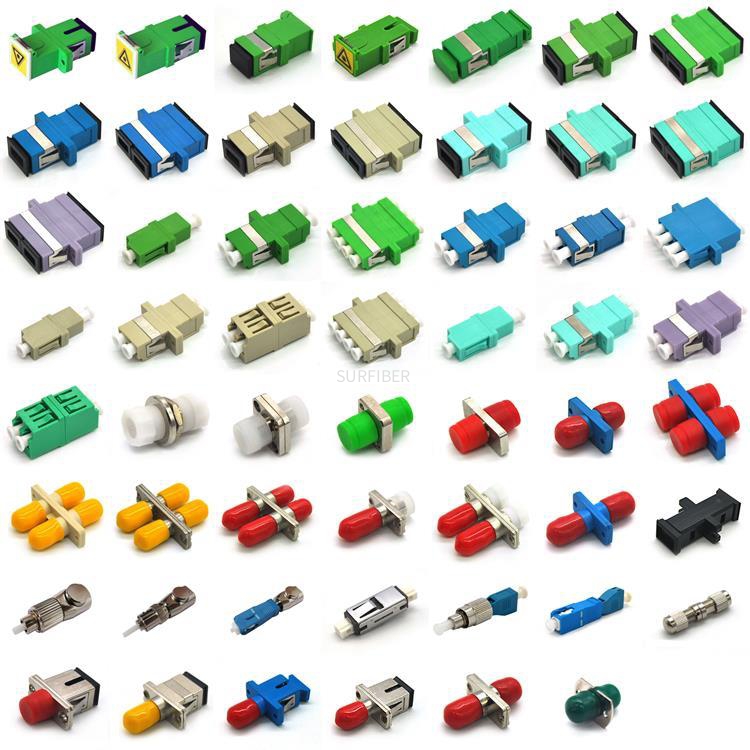 SC LC FC ST MPO UPC APC Fiber Optic Adapter Connector Simplex Duplex Quad Hybrid Coupler for FTTH Telecom Data Center