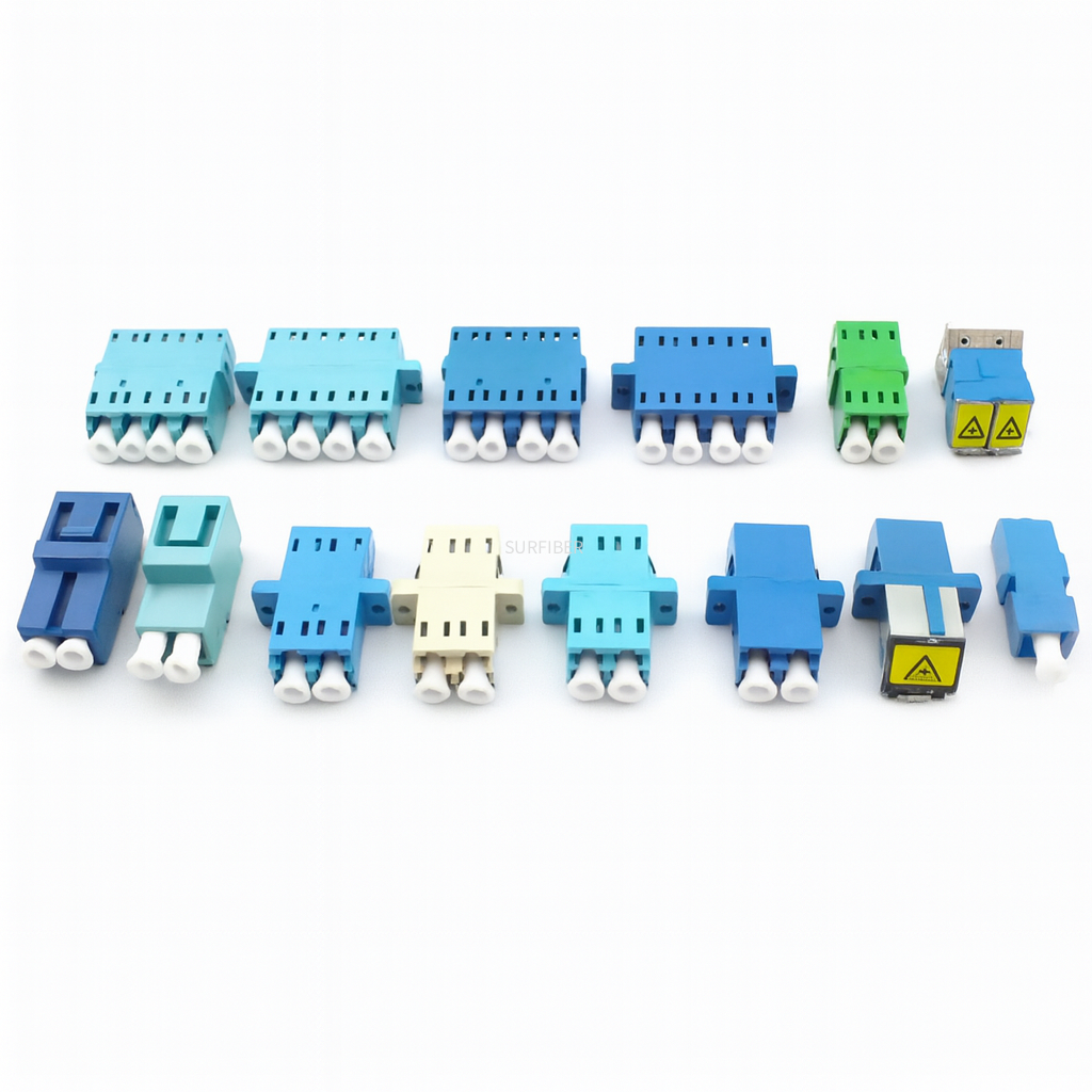 SC LC FC ST MPO UPC APC Fiber Optic Adapter Connector Simplex Duplex Quad Hybrid Coupler for FTTH Telecom Data Center