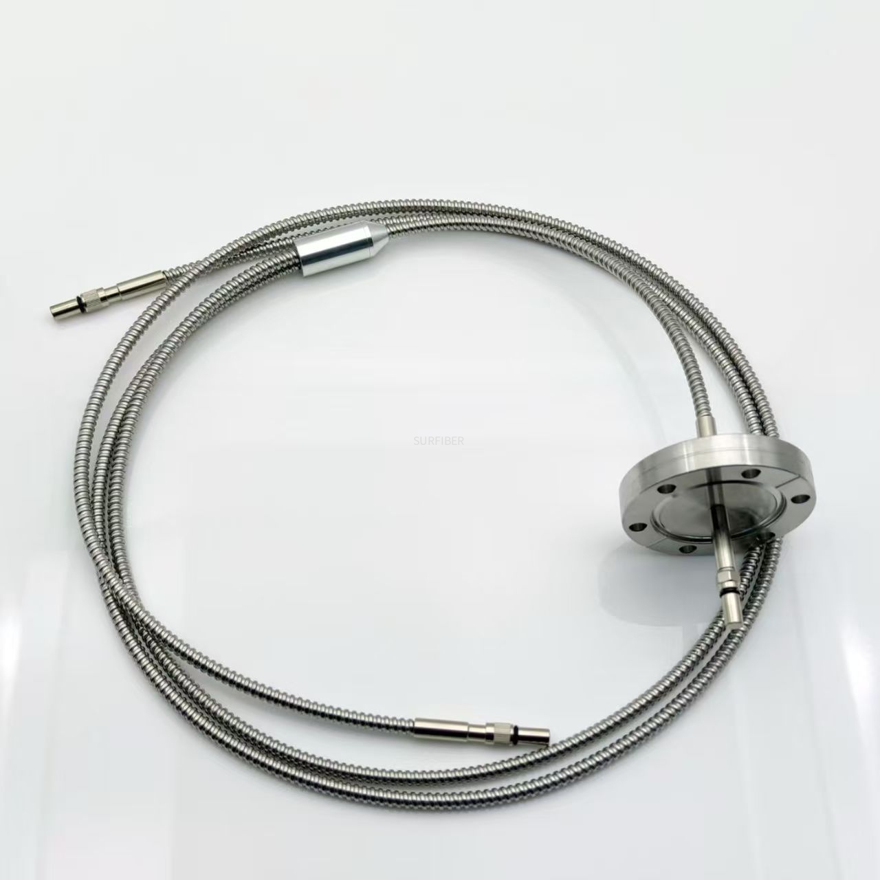 VFT Fiber Optic Vacuum Feedthrough Flange, SM/MM/PM Optical Fiber Vacuum Flange for Laser & Scientific Research