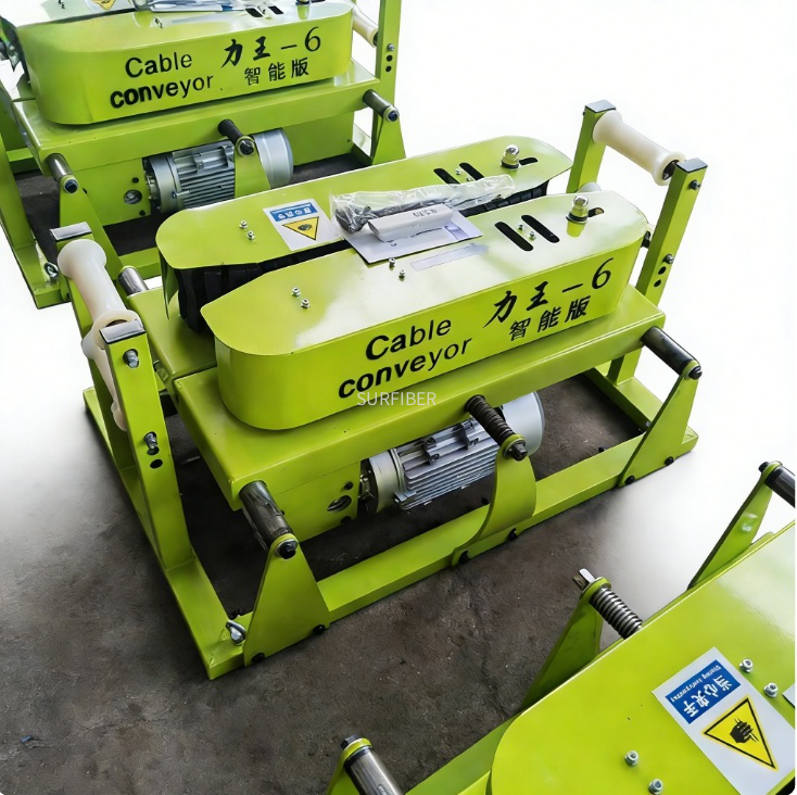 LW6 Intelligent Cable Conveyor Machine Variable Frequency Power Cable Laying Puller 2T Traction Electric Cable Feeder