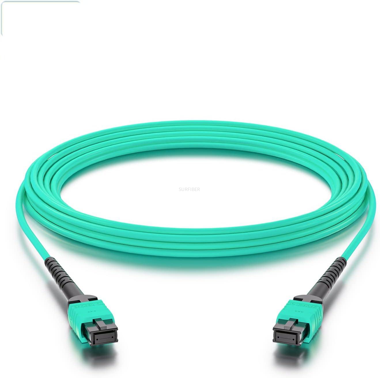 High-Performance MPO/MTP Patch Cord, 8 Core, OM3 Multimode, LSZH, IL≤0.35dB, Type A/B/C, Compatible with QSFP+/QSFP28