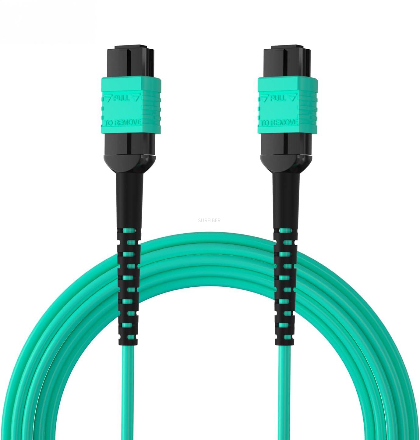 High-Performance MPO/MTP Patch Cord, 8 Core, OM3 Multimode, LSZH, IL≤0.35dB, Type A/B/C, Compatible with QSFP+/QSFP28