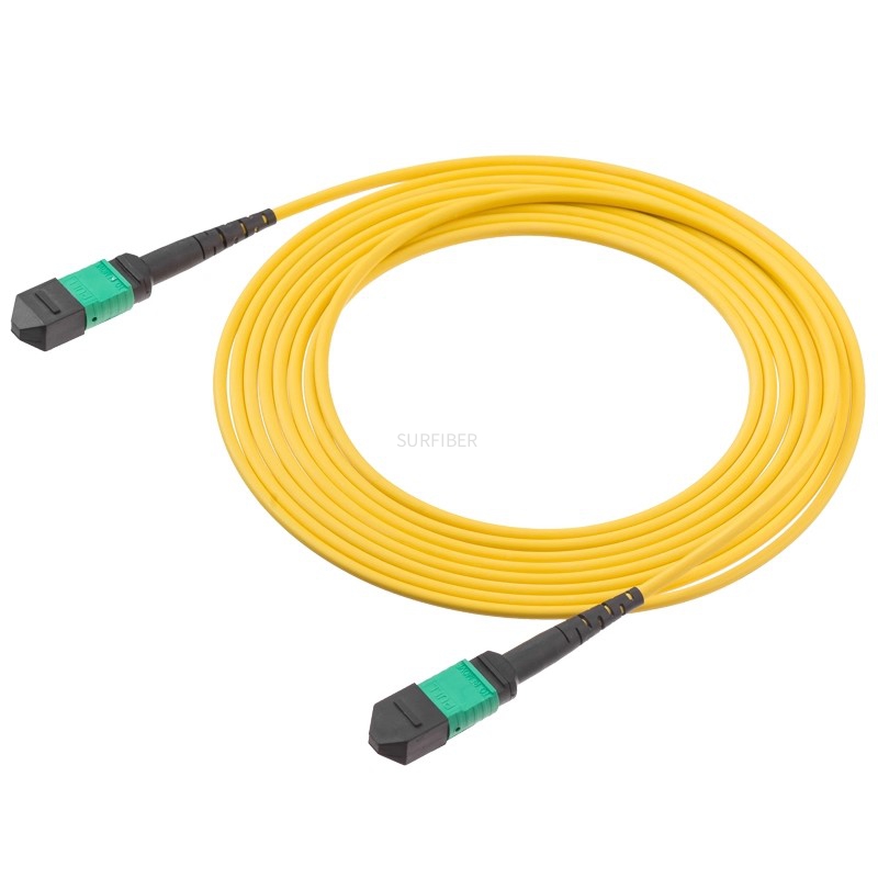 High-Performance MPO/MTP Patch Cord, 8 Core, OS2 Singlemode, G657A1 Fiber, LSZH, Low Loss IL≤0.35dB, Type A/B/C