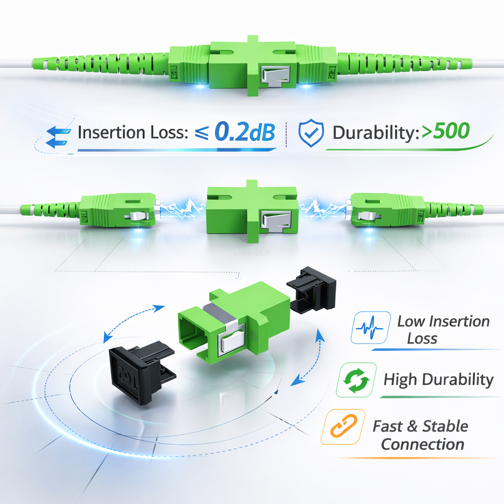 Fiber Adapter SC Welding Type With Flange