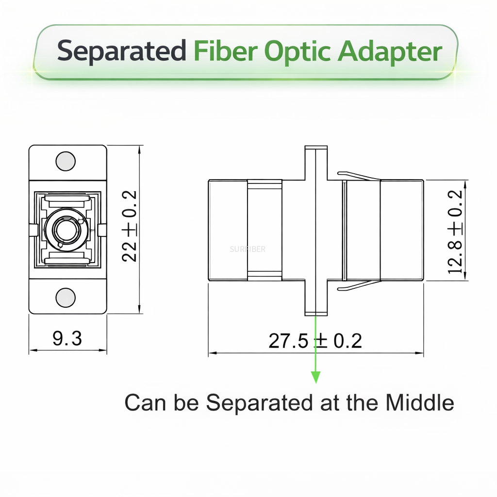 Fiber Adapter SC Welding Type With Flange