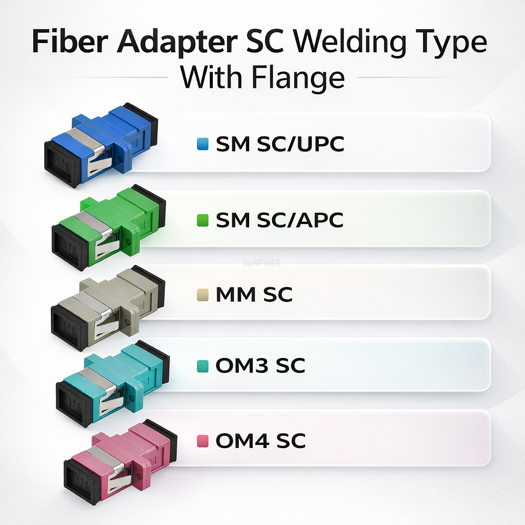 Fiber Adapter SC Welding Type With Flange
