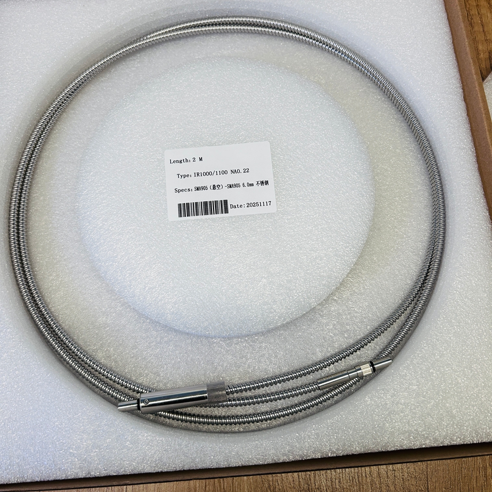 SURFIBER SMA905 High Power Fiber Optic Patch Cord, Stainless Steel Armored, Epoxy-Free, for Laser Welding & Cutting Applications