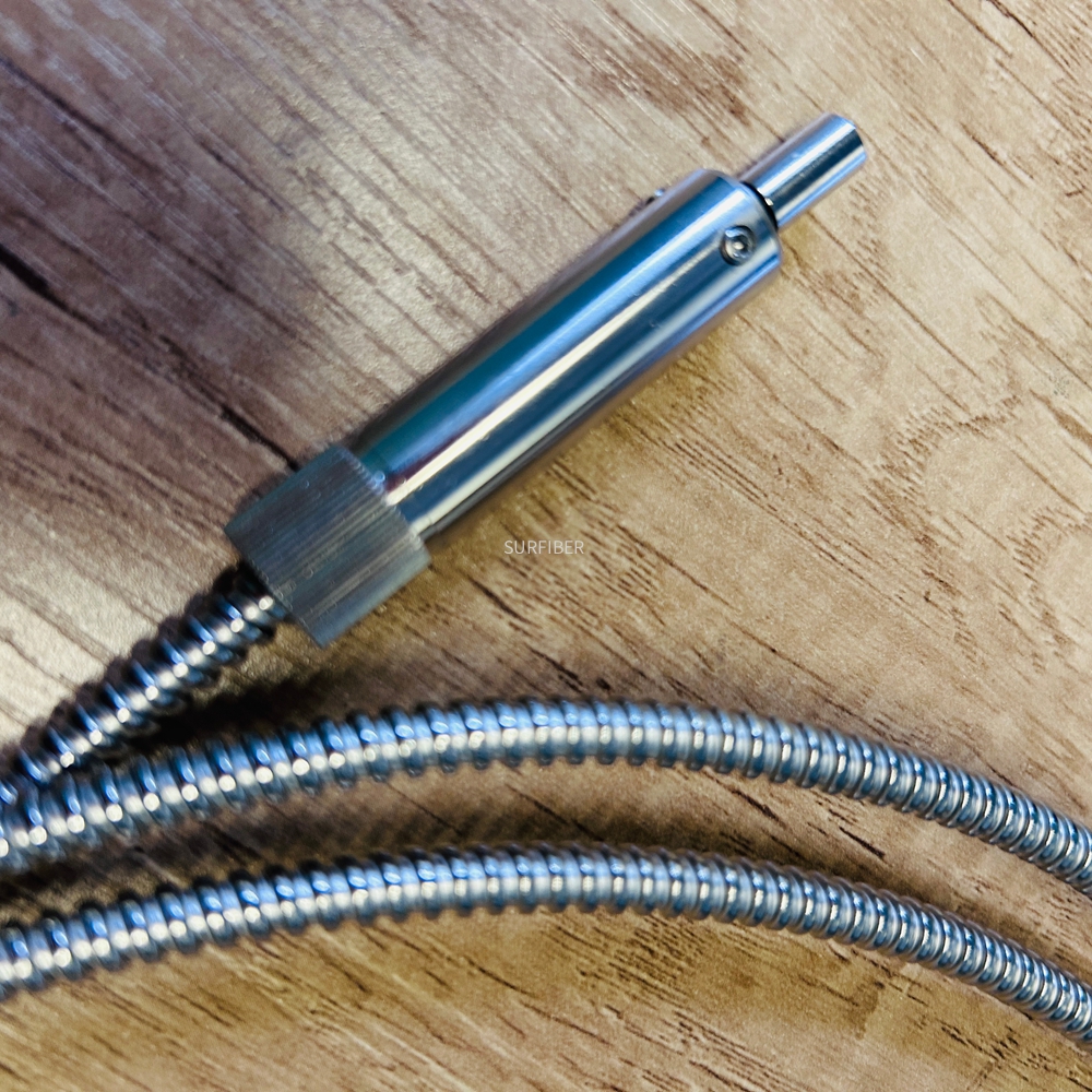 SURFIBER SMA905 High Power Fiber Optic Patch Cord, Stainless Steel Armored, Epoxy-Free, for Laser Welding & Cutting Applications