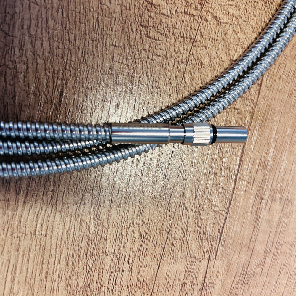 SURFIBER SMA905 High Power Fiber Optic Patch Cord, Stainless Steel Armored, Epoxy-Free, for Laser Welding & Cutting Applications