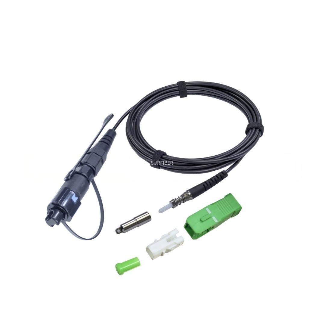 IP68 Outdoor Waterproof Hardened SC Fiber Optic Cable Assembly Pullable Pushable Bullet Fiber Jumper
