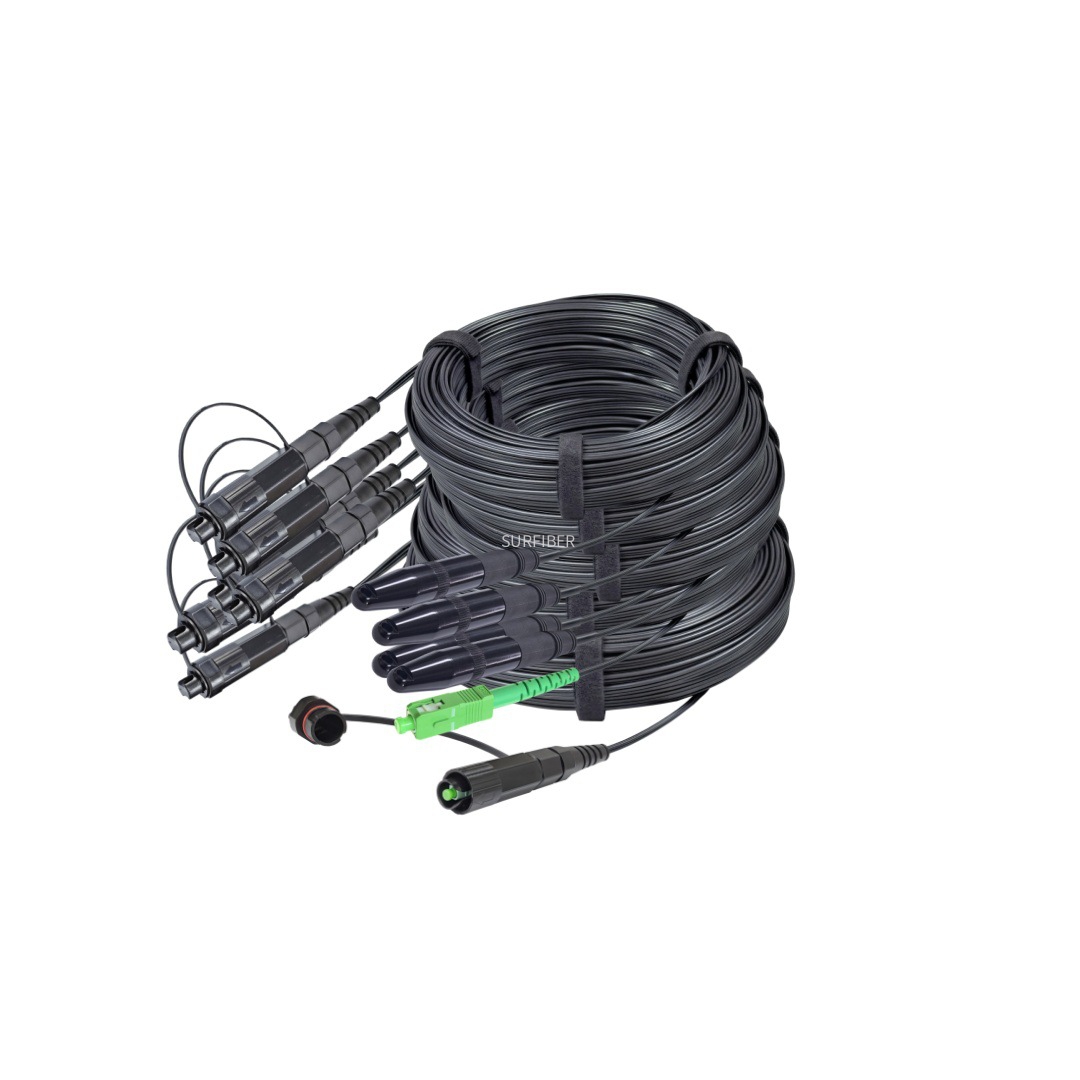 IP68 Outdoor Waterproof Hardened SC Fiber Optic Cable Assembly Pullable Pushable Bullet Fiber Jumper