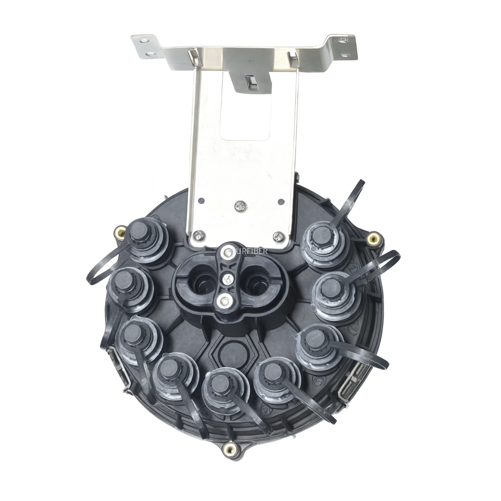 Round Type 9 Port Pre-terminated Fiber Access Terminal Box FAT Small Outdoor Fiber Optic Distribution Splice Closure for FTTH
