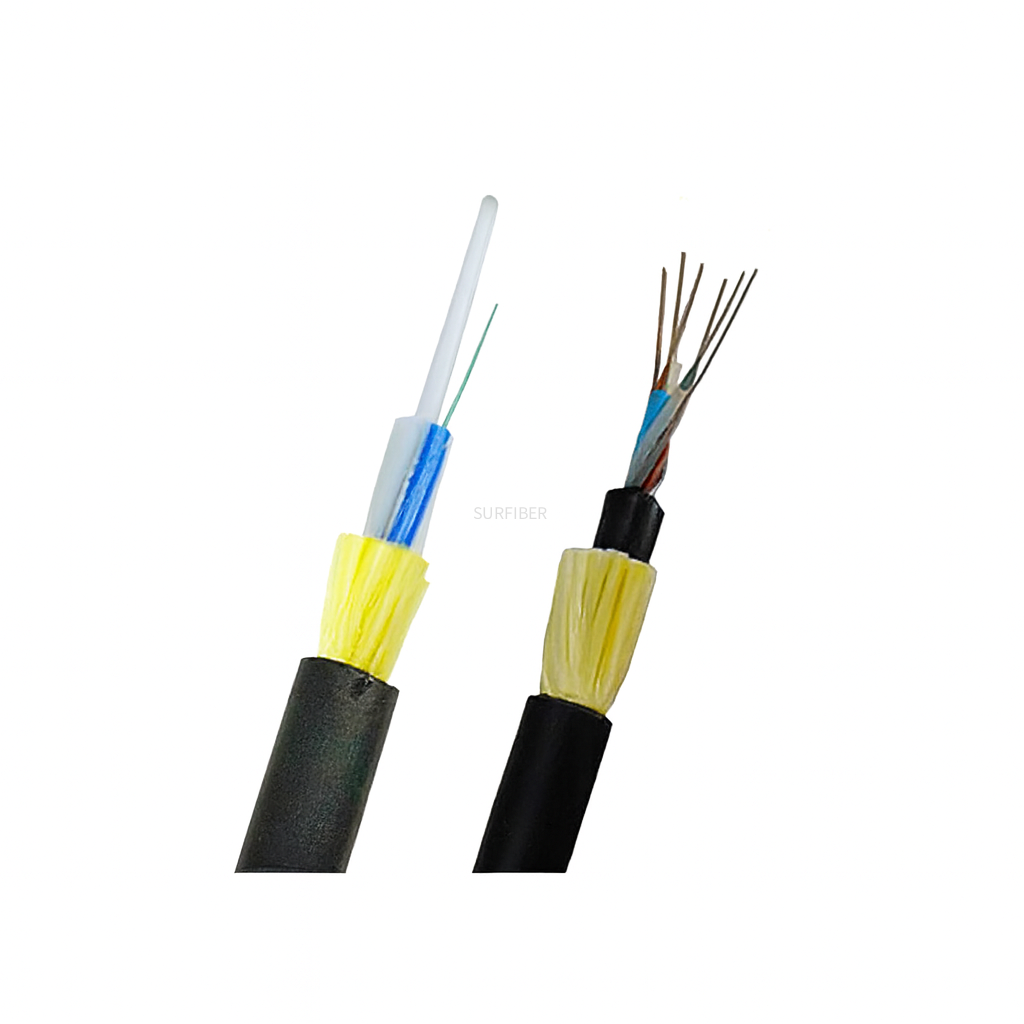 2-96 Core ADSS Fiber Optic Cable | All Dielectric Self Supporting | Aramid Yarn | Single Jacket | 80m-120m Span